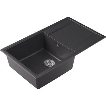 Мойка кухонная прямоугольная Флорентина (Florentina) Липси 860 Черная (20.130.D0860.102)