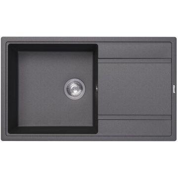 Мойка кухонная прямоугольная Флорентина (Florentina) Липси 860 Черная (20.130.D0860.102)