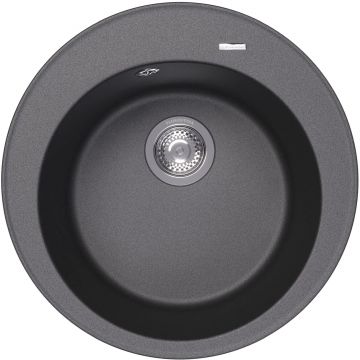 Мойка кухонная округлая Флорентина (Florentina) Никосия Черная (20.135.B0510.102)