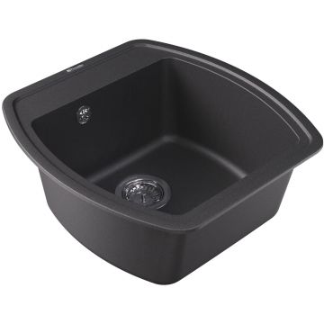 Мойка кухонная прямоугольная Флорентина (Florentina) Нире 480 Черная (20.190.B0480.102)