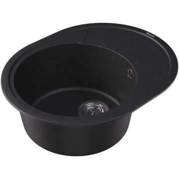 Мойка кухонная округлая Флорентина (Florentina) Родос 620 Антрацит (20.245.B0620.302)