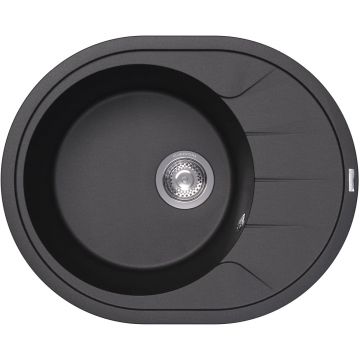 Мойка кухонная округлая Флорентина (Florentina) Родос 620 Антрацит (20.245.B0620.302)