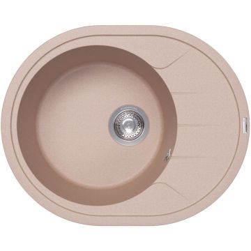 Мойка кухонная округлая Флорентина (Florentina) Родос 620 Песочная (20.245.B0620.107)