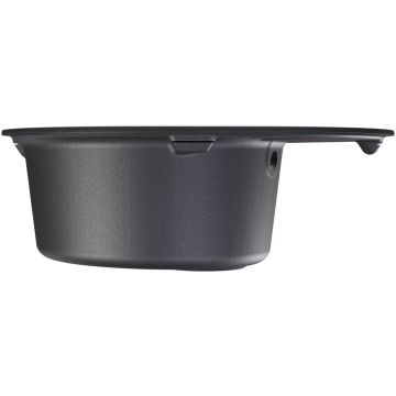 Мойка кухонная округлая Флорентина (Florentina) Родос 620 Черная (20.245.B0620.102)