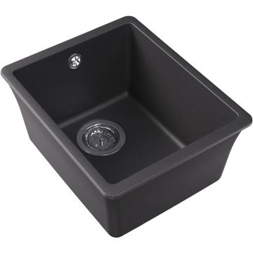Мойка кухонная прямоугольная Флорентина (Florentina) Вега 300 Черная (22.305.A0300.102)