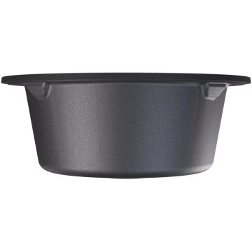 Мойка кухонная округлая Флорентина (Florentina) Эльба Черная (20.145.C0555.102)