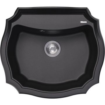 Мойка кухонная овальная Флорентина (Florentina) Эмилия 640 Антрацит (20.355.D0640.302)