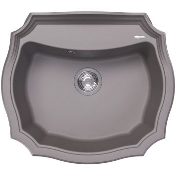 Мойка кухонная овальная Флорентина (Florentina) Эмилия 640 Грей (20.355.D0640.305)