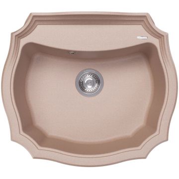 Мойка кухонная овальная Флорентина (Florentina) Эмилия 640 Песочная (20.355.D0640.107)