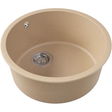 Мойка кухонная округлая Флорентина (Florentina) Вега Зеро Бежевый (22.425.D0440.104)