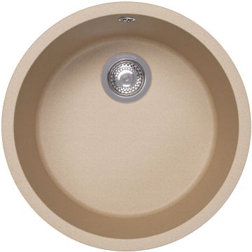 Мойка кухонная округлая Флорентина (Florentina) Вега Зеро Бежевый (22.425.D0440.104)