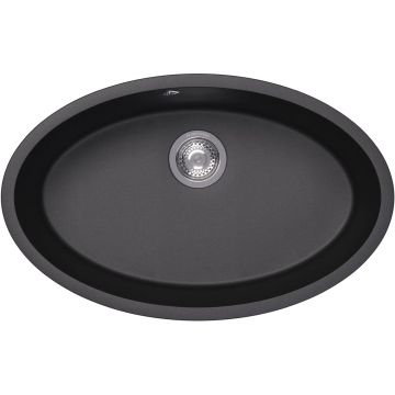 Мойка кухонная овальная Флорентина (Florentina) Вега Овал Антрацит (22.430.E0650.302)