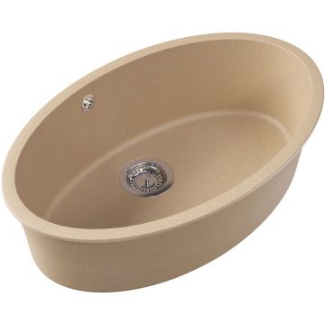 Мойка кухонная овальная Флорентина (Florentina) Вега Овал Бежевый (22.430.E0650.104)