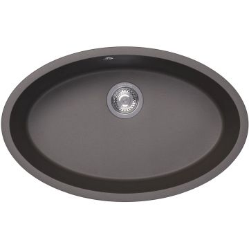 Мойка кухонная овальная Флорентина (Florentina) Вега Овал Серый шелк (22.430.E0650.307)