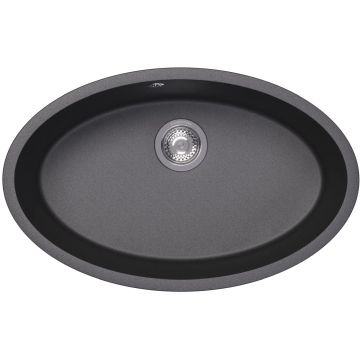 Мойка кухонная овальная Флорентина (Florentina) Вега Овал Черный (22.430.E0650.102)