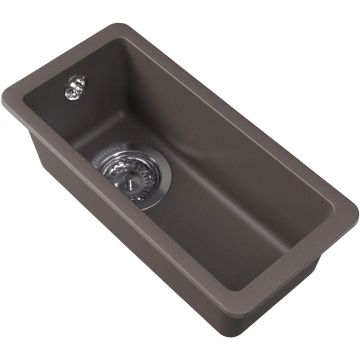Мойка кухонная прямоугольная Флорентина (Florentina) Вега 160 Серый шелк (22.300.00160.307)