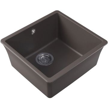 Мойка кухонная прямоугольная Флорентина (Florentina) Вега 400 Серый шелк (22.315.C0400.307)