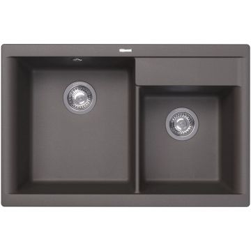 Мойка кухонная прямоугольная Флорентина (Florentina) Касси 780 Серый шелк (20.230.E0780.307)