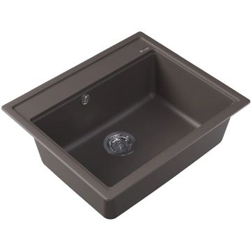 Мойка кухонная прямоугольная Флорентина (Florentina) Липси 600 Серый шелк (20.120.D0600.307)