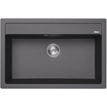 Мойка кухонная прямоугольная Флорентина (Florentina) Липси 770 Черный (20.440.E0770.102)