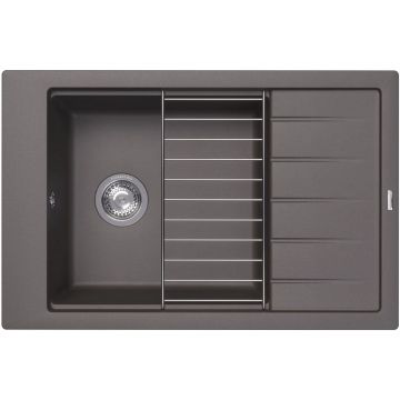 Мойка кухонная прямоугольная Флорентина (Florentina) Липси 780P Серый шелк (20.275.D0780.307)