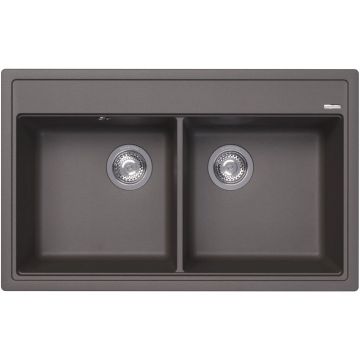 Мойка кухонная прямоугольная Флорентина (Florentina) Липси 820 Серый шелк (20.370.E0820.307)