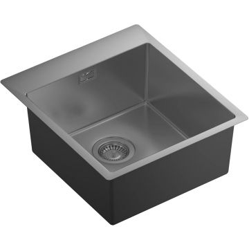 Мойка кухонная прямоугольная Флорентина (Florentina) Логика-НМ Сатинированная (LHM.450.510.B.10.S.10)
