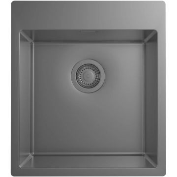 Мойка кухонная прямоугольная Флорентина (Florentina) Логика-НМ Сатинированная (LHM.450.510.B.10.S.10)