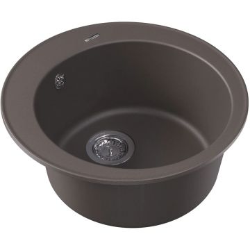 Мойка кухонная округлая Флорентина (Florentina) Никосия Серый шелк (20.135.B0510.307)