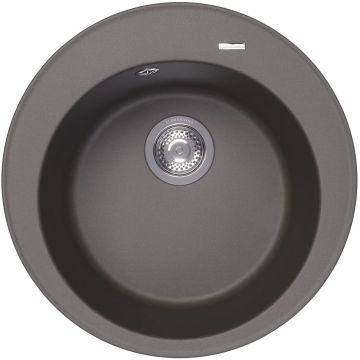 Мойка кухонная округлая Флорентина (Florentina) Никосия Серый шелк (20.135.B0510.307)