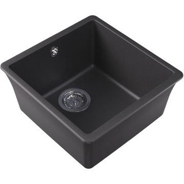 Мойка кухонная прямоугольная Флорентина (Florentina) Вега 360 Черная (22.310.B0360.102)