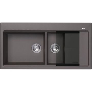 Мойка кухонная прямоугольная Флорентина (Florentina) Россана Серый шелк (20.335.E1000.307)