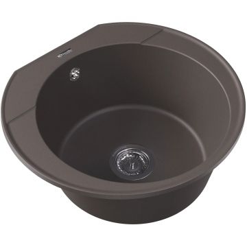 Мойка кухонная округлая Флорентина (Florentina) Эльба Серый шелк (20.145.C0555.307)