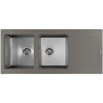 Мойка кухонная Прямоугольная Florentina (Флорентина) Комби 1160 серый шелк (21.415.E1160.307)