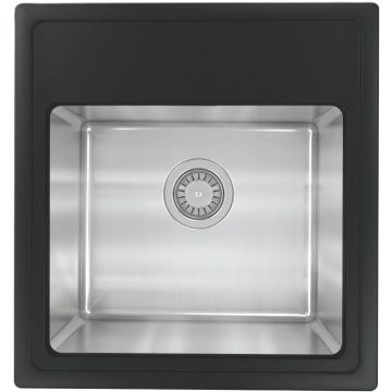 Мойка кухонная Прямоугольная Florentina (Флорентина) Комби 480 Антрацит (21.455.B0480.302)