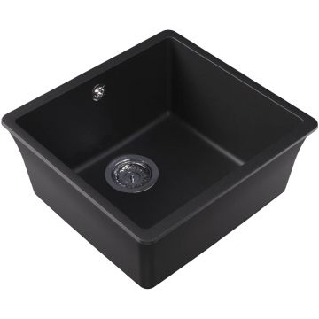 Мойка кухонная прямоугольная Флорентина (Florentina) Вега 400 Антрацит (22.315.C0400.302)