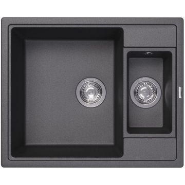 Мойка кухонная прямоугольная Florentina (Флорентина) Липси 620K Черный (20.465.D0620.102)