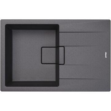 Мойка кухонная прямоугольная Florentina (Флорентина) Ривьера 780 Черный (20.480.C0780.102)