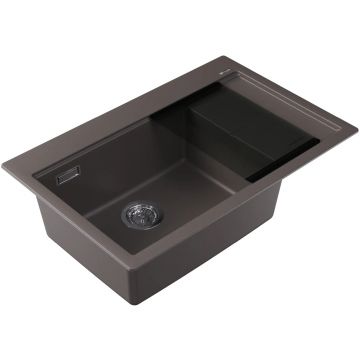 Мойка кухонная прямоугольная Florentina (Флорентина) Россана 780 Серый шелк (20.500.C0780.307)