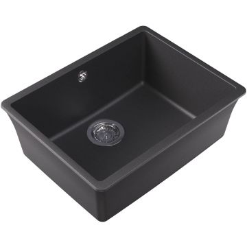Мойка кухонная прямоугольная Флорентина (Florentina) Вега 500 Черная (22.320.D0500.102)