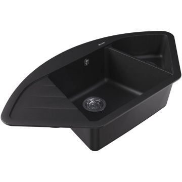 Мойка кухонная угловая Флорентина (Florentina) Веста Антрацит (20.285.E1005.302)