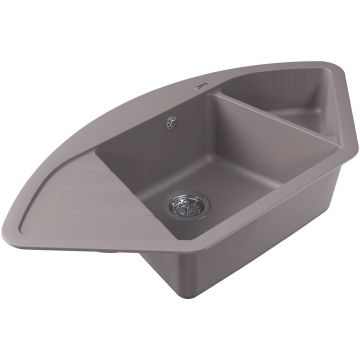 Мойка кухонная угловая Флорентина (Florentina) Веста Грей (20.285.E1005.305)