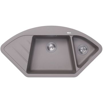 Мойка кухонная угловая Флорентина (Florentina) Веста Грей (20.285.E1005.305)