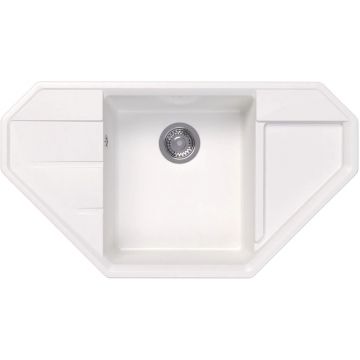 Мойка кухонная угловая Bamboo (Бамбу) Крона 910 Белый (29.040.D0910.401)