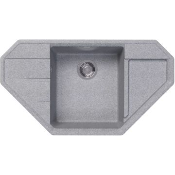 Мойка кухонная угловая Bamboo (Бамбу) Крона 910 Серый (29.040.D0910.408)