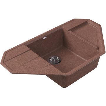 Мойка кухонная угловая Bamboo (Бамбу) Крона 910 Терракота (29.040.D0910.406)