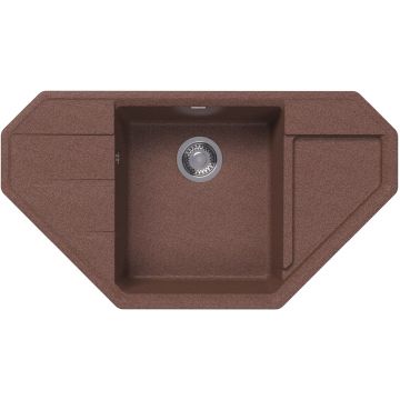 Мойка кухонная угловая Bamboo (Бамбу) Крона 910 Терракота (29.040.D0910.406)