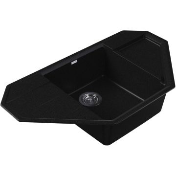Мойка кухонная угловая Bamboo (Бамбу) Крона 910 Черный (29.040.D0910.407)