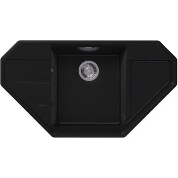 Мойка кухонная угловая Bamboo (Бамбу) Крона 910 Черный (29.040.D0910.407)