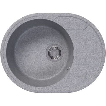 Мойка кухонная овальная Bamboo (Бамбу) Лиана 620 Серый (29.020.B0620.408)